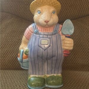 Vintage Rare 1996 Adorable Farmer Rabbit Cookie